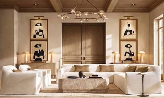 Elegant indoor living room furniture styling